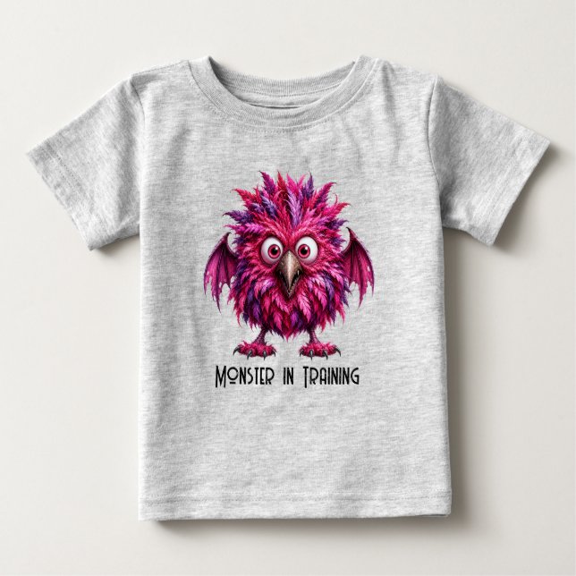 Camiseta Âmbar - Monstro Fantasioso de Olhos Grandes e Penu (Frente)