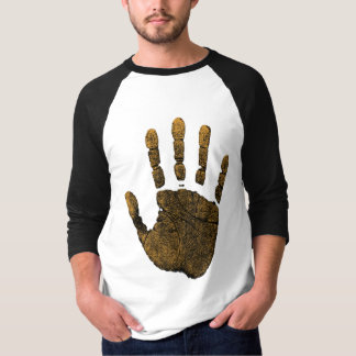 Camiseta Amber Yellow Handprint Art