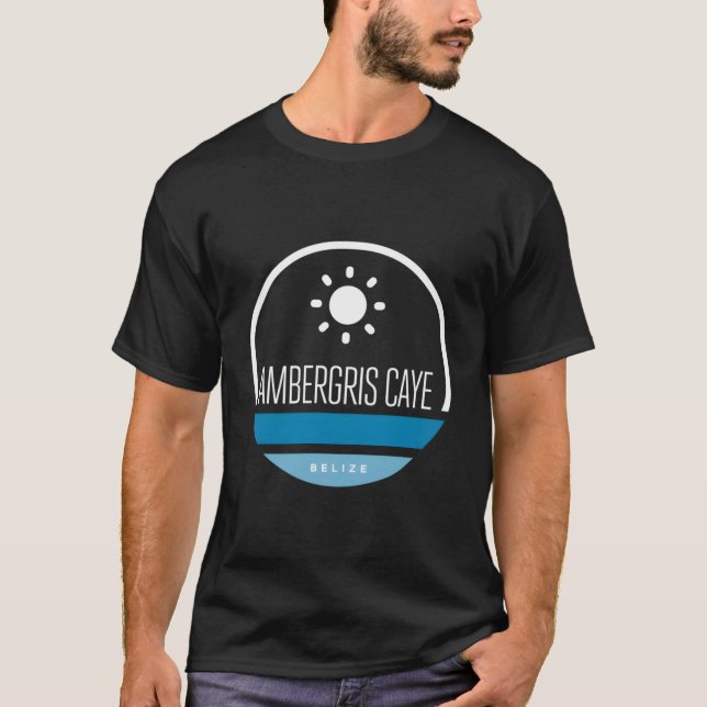 Camiseta Ambergris Caye Belize - Gráfico de Praia (Frente)