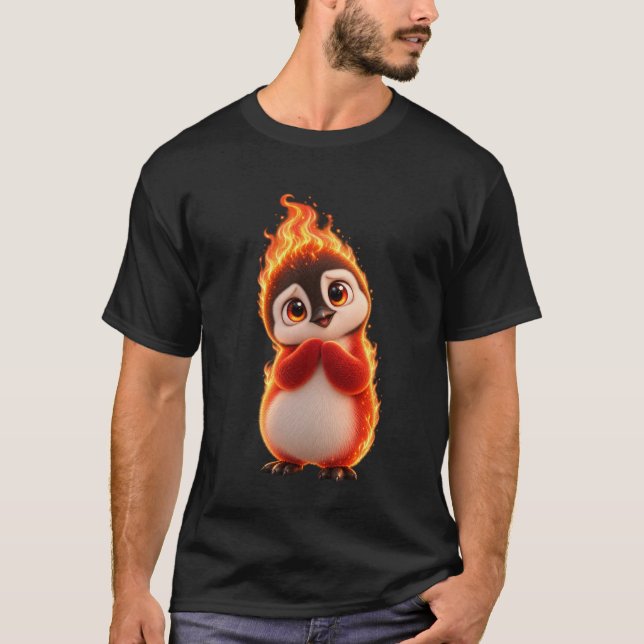 Camiseta Amberlicious Fire Penguin  (Frente)