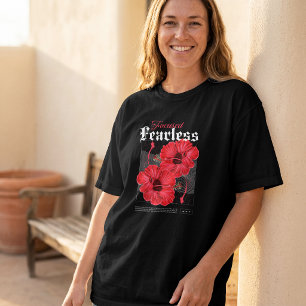 Camiseta Ambição Focada Motivação Floral