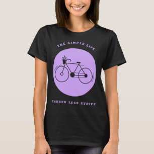 Camiseta Ambiental de bicicleta de vida simples