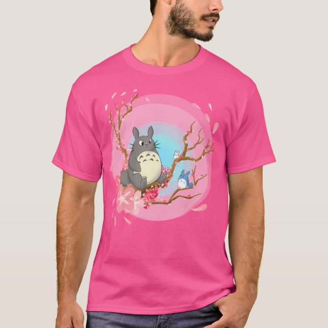 Camiseta Ambiente Cerejas Gradiente Fundo Azul (Frente)