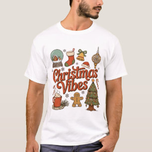 Camiseta Ambiente de Natal Globo de Neve Homem de Gengibre