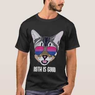 Camiseta Ambos São Bom Gato Bissexual Orgulho Bi