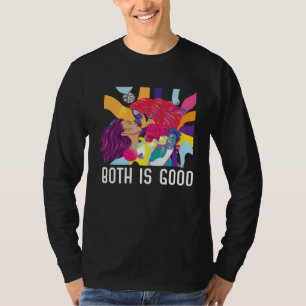 Camiseta Ambos São Bons Bi Bissexual Arco-Íris Orgulho Biss