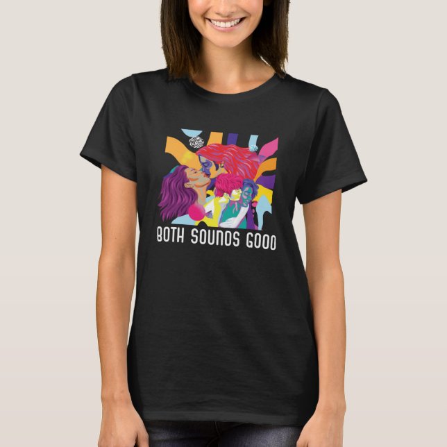 Camiseta Ambos Soam Bi Bi Bisexual Rainbow Pride Bisexua (Frente)