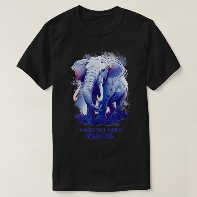 Camiseta Amboseli Park Kenya Safari National Park Game Rese (Frente do Design)