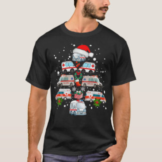 Camiseta Ambulância Árvore de Natal AMR Engraçado EMS EMT P