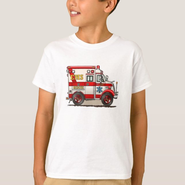 Camiseta Ambulância do caminhão da caixa (Frente)