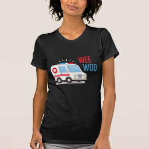 Camiseta Ambulância paramédica Carro weo woo Hospital EMT