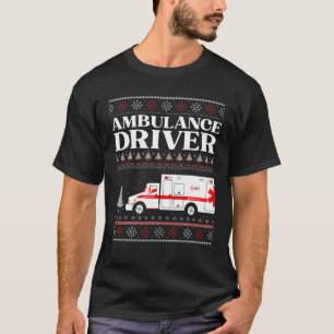 Camiseta Ambulante Driver de Natal Feio EMS paramédico EMT