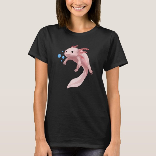 Camiseta Ambystoma Mexicanino Bonito Salamandra Menina (Frente)