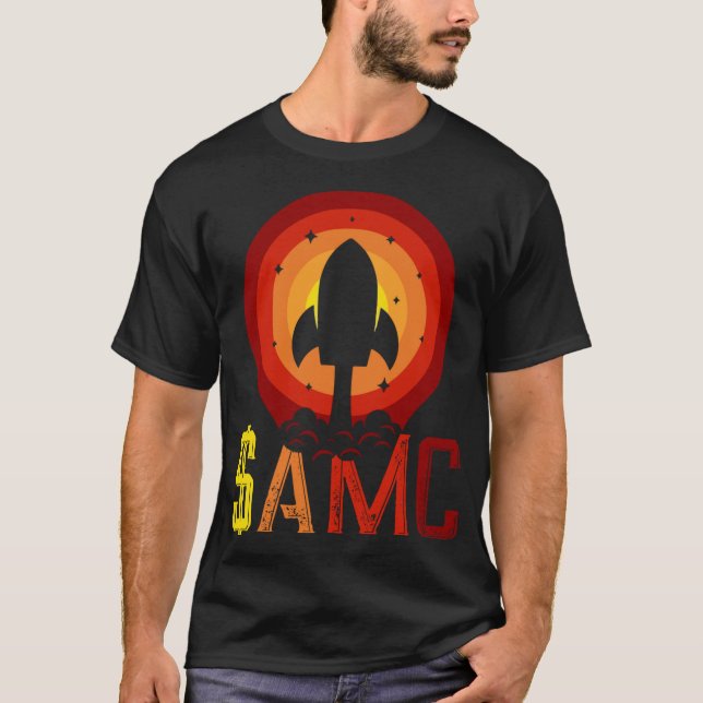 Camiseta $AMC Funny Stocks Rocket Stonk Trading (Frente)