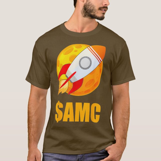Camiseta AMC Funny Stocks Rocket Stonks Mans (Frente)