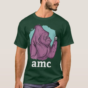 Camiseta AMC para a lua Ape de Curto Aperto
