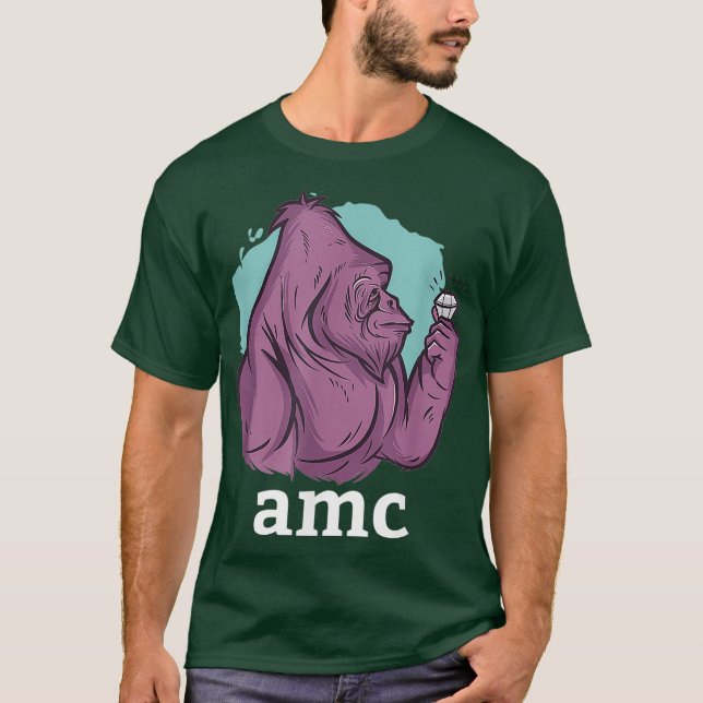 Camiseta AMC para a lua Ape de Curto Aperto (Frente)