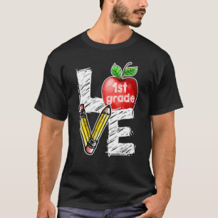 Camiseta Ame 1rua De Primeira Classe Apple De Volta Ao Prof
