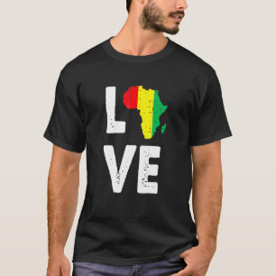 Camiseta Ame a África Mês da História Negra Afro-Americano