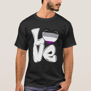 Camiseta Ame A Bandeira Da Comunidade Asexual Lgbt Suppo