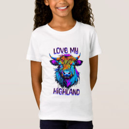 Camiseta Ame a minha arte das vacas da Highland, Cyberpunk