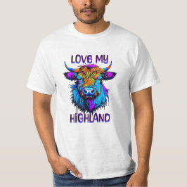 Camiseta Ame a minha arte das vacas da Highland, Cyberpunk