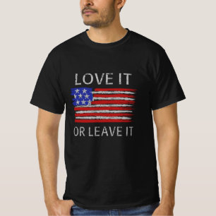 Camiseta Ame-a ou deixe-a como bandeira dos EUA