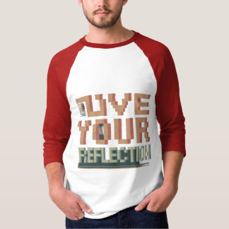 Camiseta Ame a sua reflexão Básica 3/4 Capa Raglan