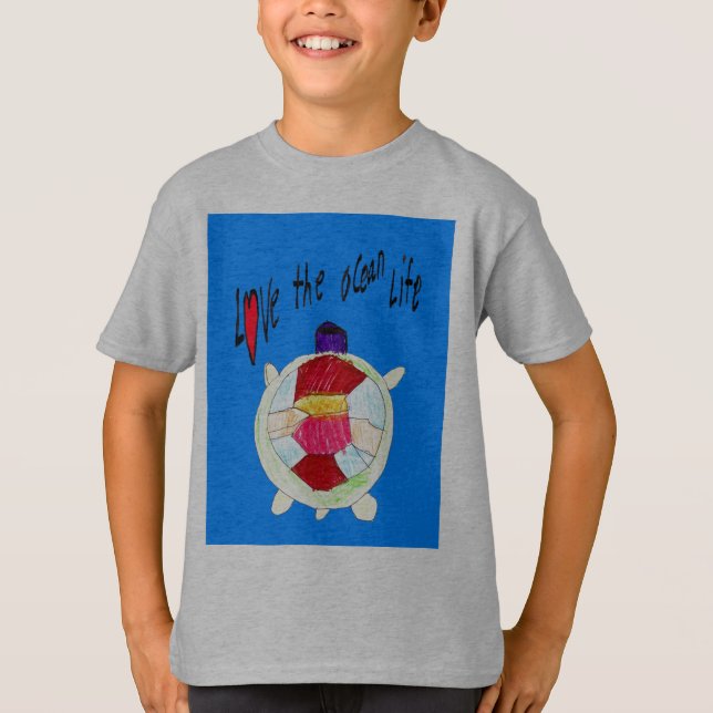 Camiseta ame a vida do oceano (Frente)