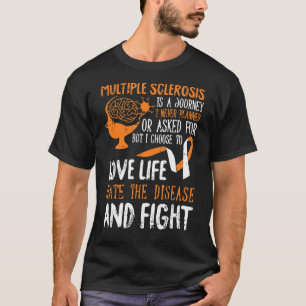 Camiseta Ame a Vida Múltipla Esclerose Sensibilização Sra.