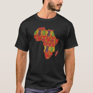 Camiseta Ame África Mapa de Terra Africano Orgulho Negro Hi