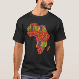 Camiseta Ame África Mapa de Terra Africano Orgulho Negro Hi