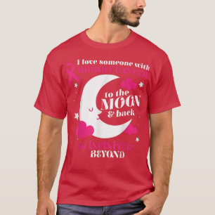 Camiseta Ame Alguém Lua e volte ao Cancer Legal da Mama