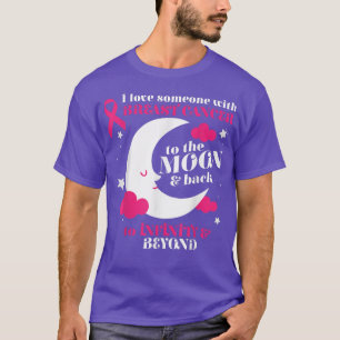 Camiseta Ame Alguém Lua e volte ao Cancer Legal da Mama