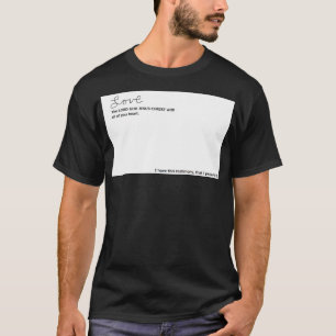Camiseta Ame ao SENHOR DEUS JESUS CRISTO de todo o seu cora