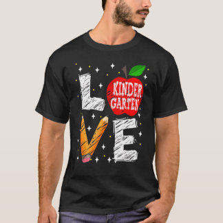 Camiseta Ame Apple Do Jardim De Infância De Volta Ao Profes