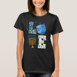 Camiseta Ame as Decorações de Hanukkah Dreidel Menorah Chan<br><div class="desc">Amo Hanukkah Decorações Dreidel Menorah Chanukah.</div>