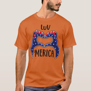 Camiseta Ame as mãos do coração dos EUA