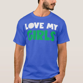 Camiseta Ame As Minhas Meninas Golfe Presente Para A Mãe Pa