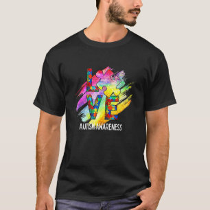 Camiseta Ame as Peças do Quebra-Cabeça do Autismo Apoio à C
