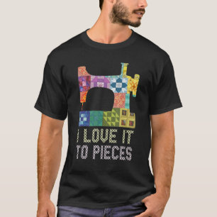 Camiseta Ame Até Em Pedaços Dizeres de Costura Quilting Cro
