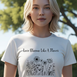 Camiseta Ame Blogues Como Uma Design De Vintage Flor