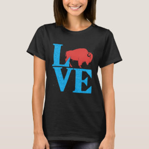 Camiseta Ame Búfalo Selvagem Presentes para Amantes de Biso
