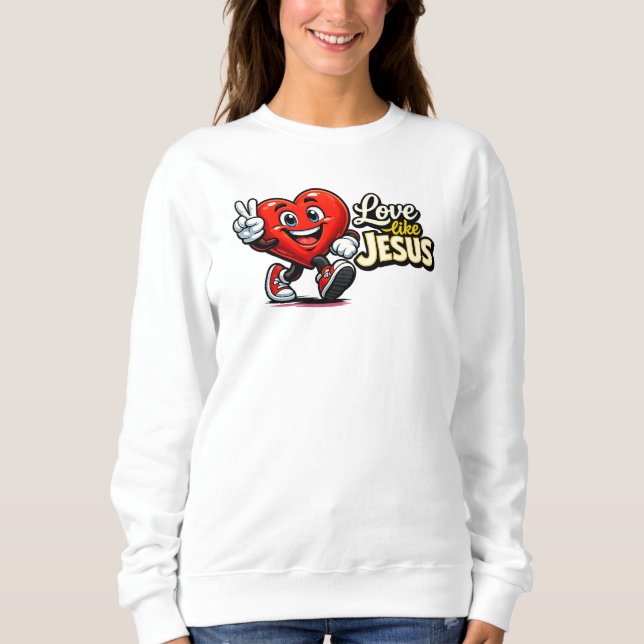 Camiseta Ame como JESUS - Coração - Cristão (Frente)