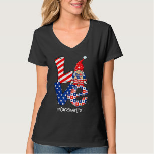 Camiseta Ame, Curadora, Enfermeira Estetoscópio Patriótico