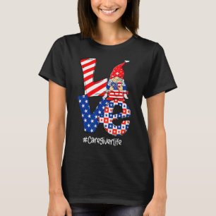 Camiseta Ame, Curadora, Enfermeira Estetoscópio Patriótico 
