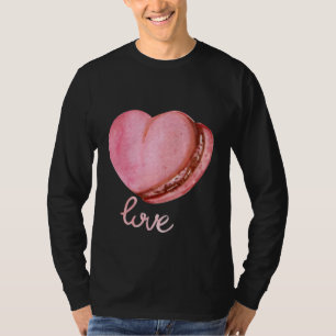 Camiseta Ame Gráfico de Biscoito Fofo do Dia dos Namorados