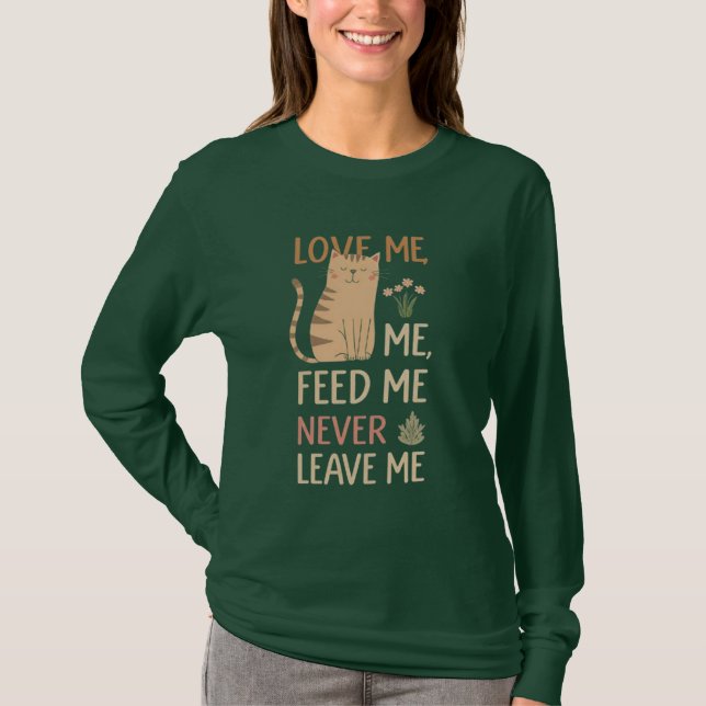 CAMISETA AME ME ALIMENTE ME NUNCA ME DEIXE (Frente)