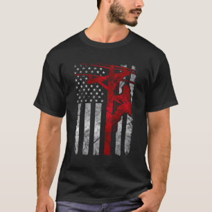 Camiseta Ame-me Lineman, Lineman, Linda Linha Vermelha Patr