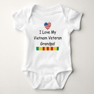 Camiseta Ame meu Bodysuit do vovô do veterano de Vietnam